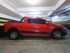 Carro Volkswagen Saveiro 1.6 CE CROSS Vermelho usado 2010 em - LitoralCar