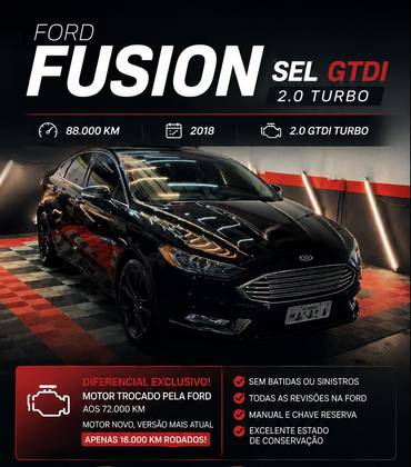FORD FUSION 2.0 SEL 16V GASOLINA 4P AUTOMÁTICO — foto 8