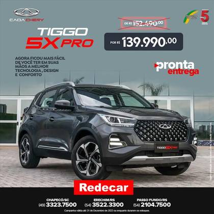 CAOA CHERY TIGGO 5X PRO 1.5 VVT TURBO iFLEX CVT