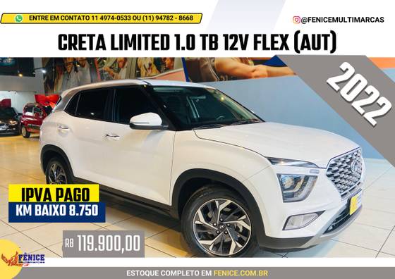 HYUNDAI CRETA 1.0 TGDI FLEX LIMITED AUTOMÁTICO