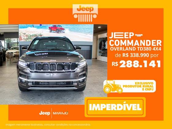 JEEP COMMANDER 2.0 TD380 TURBO DIESEL OVERLAND AT9