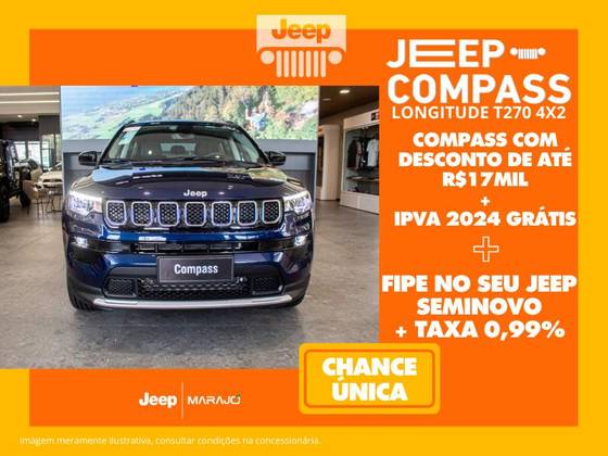 JEEP COMPASS 1.3 T270 TURBO FLEX LONGITUDE AT6