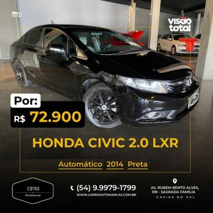 HONDA CIVIC 2.0 LXR 16V FLEX 4P AUTOMÁTICO