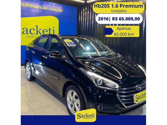 HYUNDAI HB20S 1.6 PREMIUM 16V FLEX 4P AUTOMÁTICO