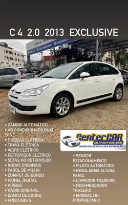 CITROËN C4 2.0 EXCLUSIVE SPORT SOLARIS 16V FLEX 4P AUTOMÁTICO