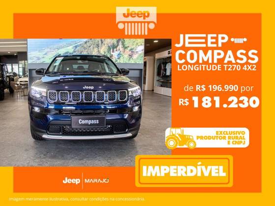 JEEP COMPASS 1.3 T270 TURBO FLEX LONGITUDE AT6