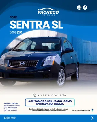 NISSAN SENTRA 2.0 SL 16V FLEX 4P AUTOMÁTICO