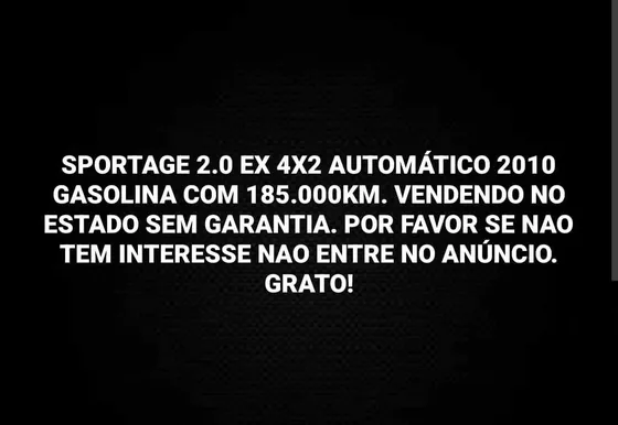 KIA SPORTAGE 2.0 EX 4X2 16V GASOLINA 4P AUTOMÁTICO