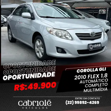TOYOTA COROLLA 1.8 GLI 16V FLEX 4P AUTOMÁTICO