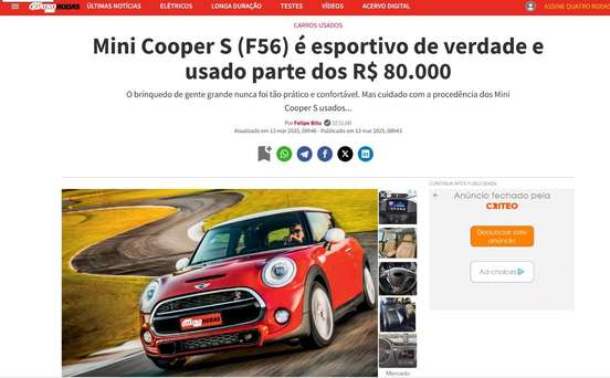 MINI-COOPER-2.0 16V TWINPOWER GASOLINA S 2P STEPTRONIC MINI-COOPER-2020