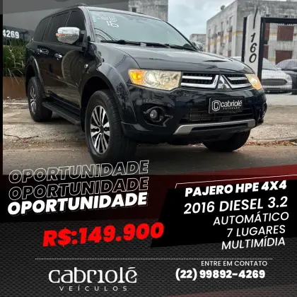 MITSUBISHI PAJERO 3.2 HPE S 4X4 7 LUGARES 16V TURBO INTERCOOLER DIESEL 4P AUTOMÁTICO