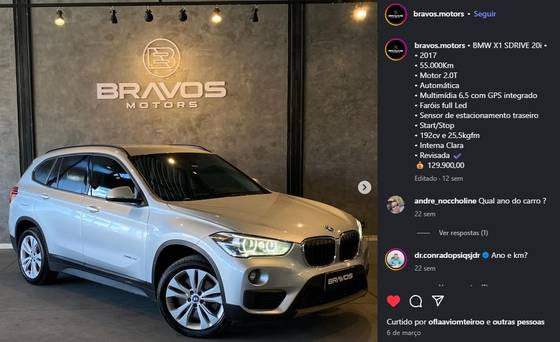 BMW X1 2017 2.0 16V TURBO ACTIVEFLEX SDRIVE20I 4P AUTOMÁTICO