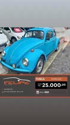 VOLKSWAGEN FUSCA 1.3 8V GASOLINA 2P MANUAL