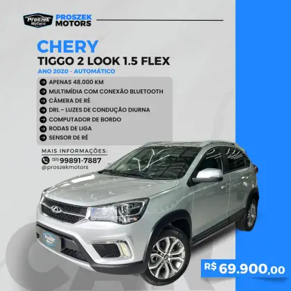 CAOA CHERY TIGGO 2 1.5 MPFI 16V FLEX LOOK 4P AUTOMÁTICO CAOA CHERY TIGGO 2 1.5 MPFI 16V FLEX LOOK 4P AUTOMÁTICO