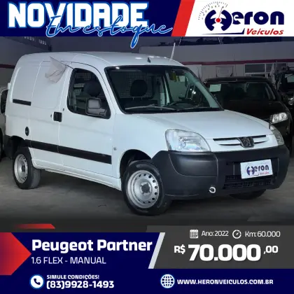PEUGEOT PARTNER 1.6 FURGÃO 800KG 16V FLEX 3P MANUAL