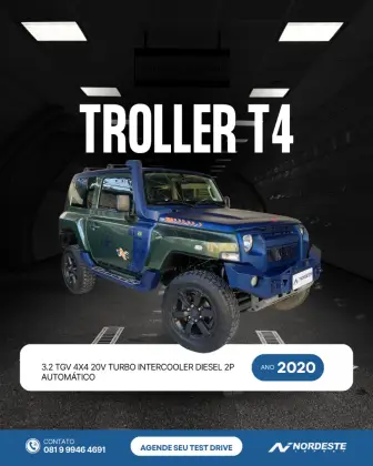 TROLLER T4 3.2 TGV 4X4 20V TURBO INTERCOOLER DIESEL 2P AUTOMÁTICO