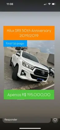 TOYOTA HILUX 2.8 SRX 4X4 CD 16V DIESEL 4P AUTOMÁTICO