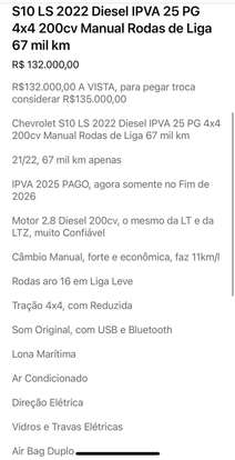 CHEVROLET-S10-2.8 16V TURBO DIESEL LS CD 4X4 MANUAL CHEVROLET-S10-2021