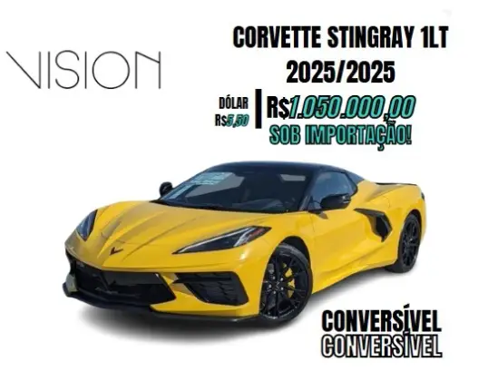 CHEVROLET CORVETTE 6.2 V8 LT1 GASOLINA STINGRAY CONVERSIVEL AUTOMÁTICO