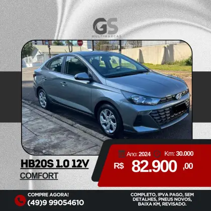 HYUNDAI HB20S 1.0 12V FLEX COMFORT PLUS MANUAL HYUNDAI HB20S 1.0 12V FLEX COMFORT PLUS MANUAL