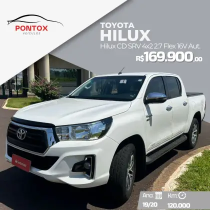 TOYOTA HILUX 2.7 SRV 4X2 CD 16V FLEX 4P AUTOMÁTICO