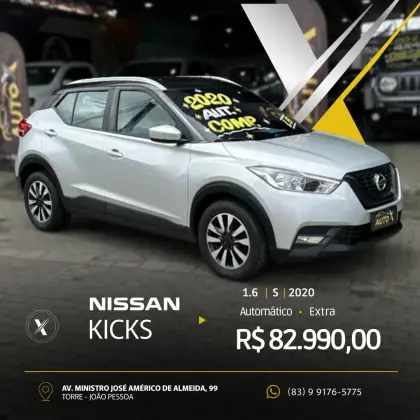 NISSAN KICKS 1.6 16V FLEXSTART S DIRECT 4P XTRONIC NISSAN KICKS 1.6 16V FLEXSTART S DIRECT 4P XTRONIC