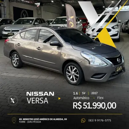 NISSAN VERSA 1.6 16V FLEX SV 4P XTRONIC NISSAN VERSA 1.6 16V FLEX SV 4P XTRONIC