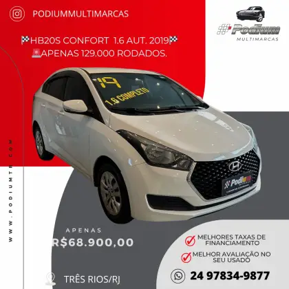 HYUNDAI HB20S 1.6 PREMIUM 16V FLEX 4P AUTOMÁTICO