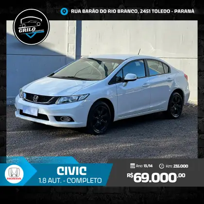 HONDA CIVIC 1.8 LXS 16V FLEX 4P AUTOMÁTICO HONDA CIVIC 1.8 LXS 16V FLEX 4P AUTOMÁTICO