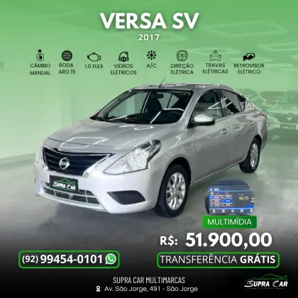 NISSAN VERSA 1.6 16V FLEX SV 4P MANUAL