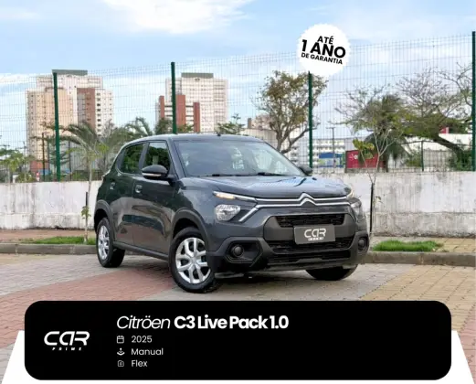 CITROËN C3 1.0 FIREFLY FLEX LIVE PACK MANUAL CITROËN C3 1.0 FIREFLY FLEX LIVE PACK MANUAL