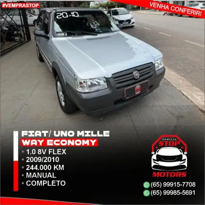 FIAT UNO 1.0 MPI MILLE WAY ECONOMY 8V FLEX 4P MANUAL
