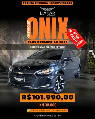 CHEVROLET ONIX 1.0 TURBO FLEX PLUS PREMIER AUTOMÁTICO