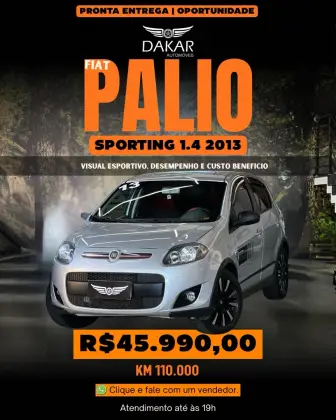FIAT PALIO 1.6 MPI SPORTING 16V FLEX 4P AUTOMATIZADO