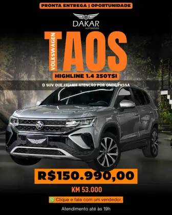 VOLKSWAGEN TAOS 1.4 250 TSI TOTAL FLEX HIGHLINE AUTOMÁTICO