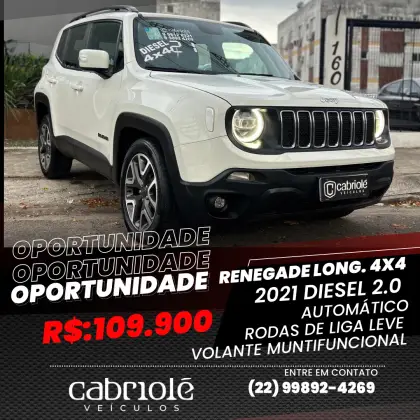 JEEP RENEGADE 2.0 16V TURBO DIESEL LONGITUDE 4P 4X4 AUTOMÁTICO