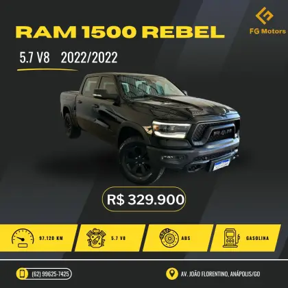 RAM 1500 5.7 V8 GASOLINA REBEL CD 4X4 AUTOMÁTICO