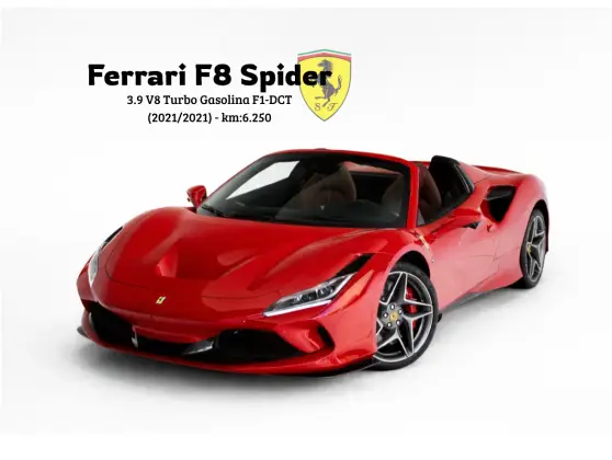 FERRARI F8 SPIDER 3.9 V8 TURBO GASOLINA F1-DCT
