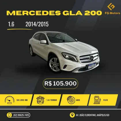 MERCEDES-BENZ GLA 200 1.6 CGI VISION BLACK EDITION 16V TURBO GASOLINA 4P AUTOMÁTICO