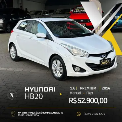 HYUNDAI HB20 1.6 PREMIUM 16V FLEX 4P MANUAL