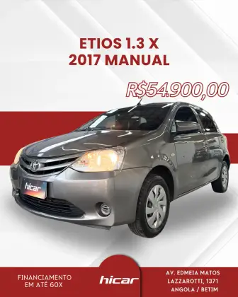TOYOTA ETIOS 1.3 X 16V FLEX 4P MANUAL TOYOTA ETIOS 1.3 X 16V FLEX 4P MANUAL