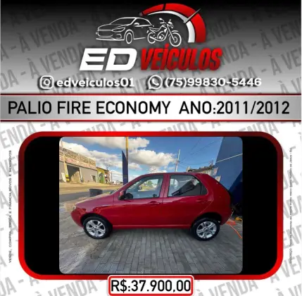 FIAT PALIO 1.0 MPI FIRE ECONOMY 8V FLEX 4P MANUAL FIAT PALIO 1.0 MPI FIRE ECONOMY 8V FLEX 4P MANUAL
