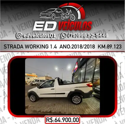 FIAT STRADA 1.4 MPI HARD WORKING CE 8V FLEX 2P MANUAL
