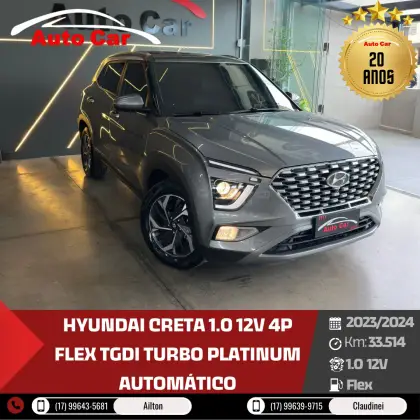 HYUNDAI CRETA 1.0 TGDI FLEX PLATINUM AUTOMÁTICO