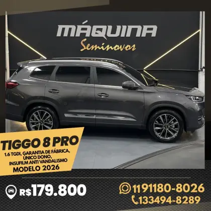 CAOA CHERY TIGGO 8 PRO 1.6 TGDI GASOLINA DCT