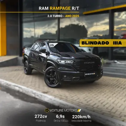 RAM RAMPAGE 2.0 HURRICANE 4 TURBO GASOLINA R/T 4X4 AUTOMÁTICO
