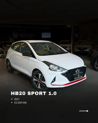 HYUNDAI HB20 1.0 TGDI FLEX SPORT AUTOMÁTICO HYUNDAI HB20 1.0 TGDI FLEX SPORT AUTOMÁTICO