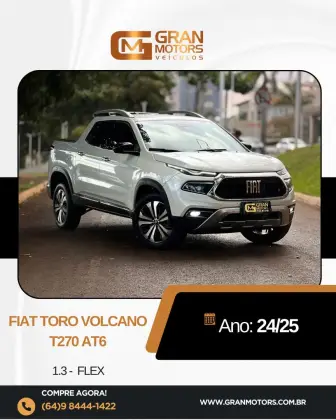 FIAT TORO 1.3 TURBO 270 FLEX VOLCANO AT6 FIAT TORO 1.3 TURBO 270 FLEX VOLCANO AT6