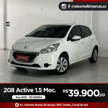 PEUGEOT 208 1.5 ACTIVE 8V FLEX 4P MANUAL PEUGEOT 208 1.5 ACTIVE 8V FLEX 4P MANUAL