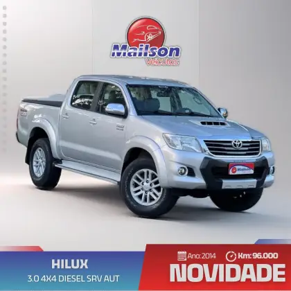 TOYOTA HILUX 3.0 SRV 4X4 CD 16V TURBO INTERCOOLER DIESEL 4P AUTOMÁTICO